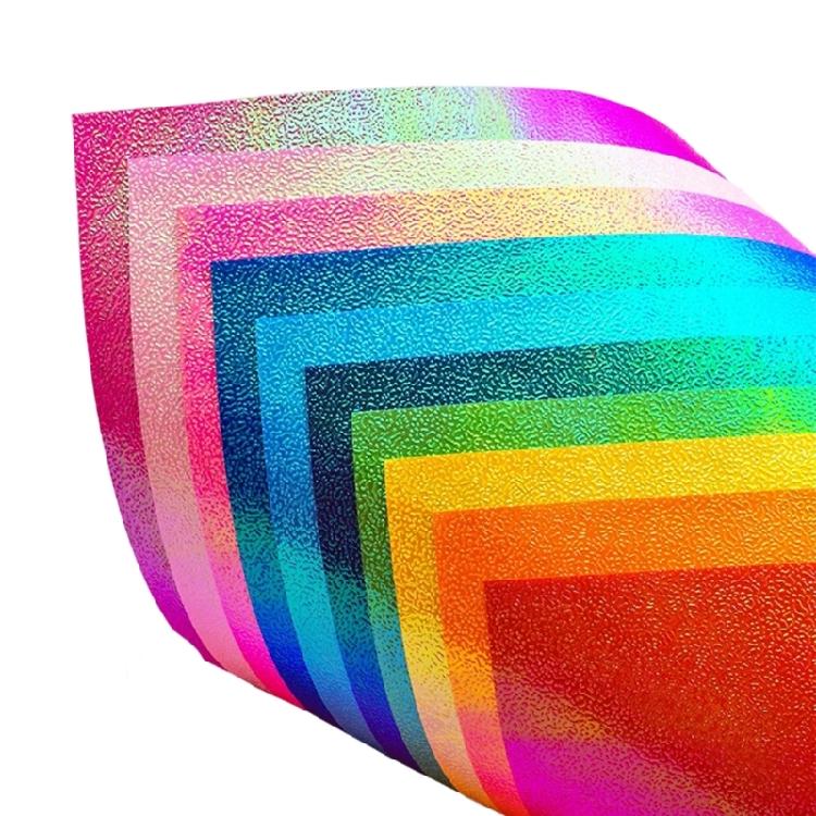 50/100 szt. Wielokolorowy Błyszczący Papier Rękodzielniczy 15cm Kolorowy Migoczący Papier do Tworzenia Kart dla Dzieci i Uczniów Pakowania Prezentów