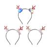 Glowing Christmas Reindeer Hair Hoop Headbands Hair Bands Party Decoration for Girls and Womens Photo Props