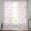 Butterfly Watercolor Minimalist Tulle Window Curtains for Bedroom Luxury Home Decor Drapes in Living Room Chiffon Panels