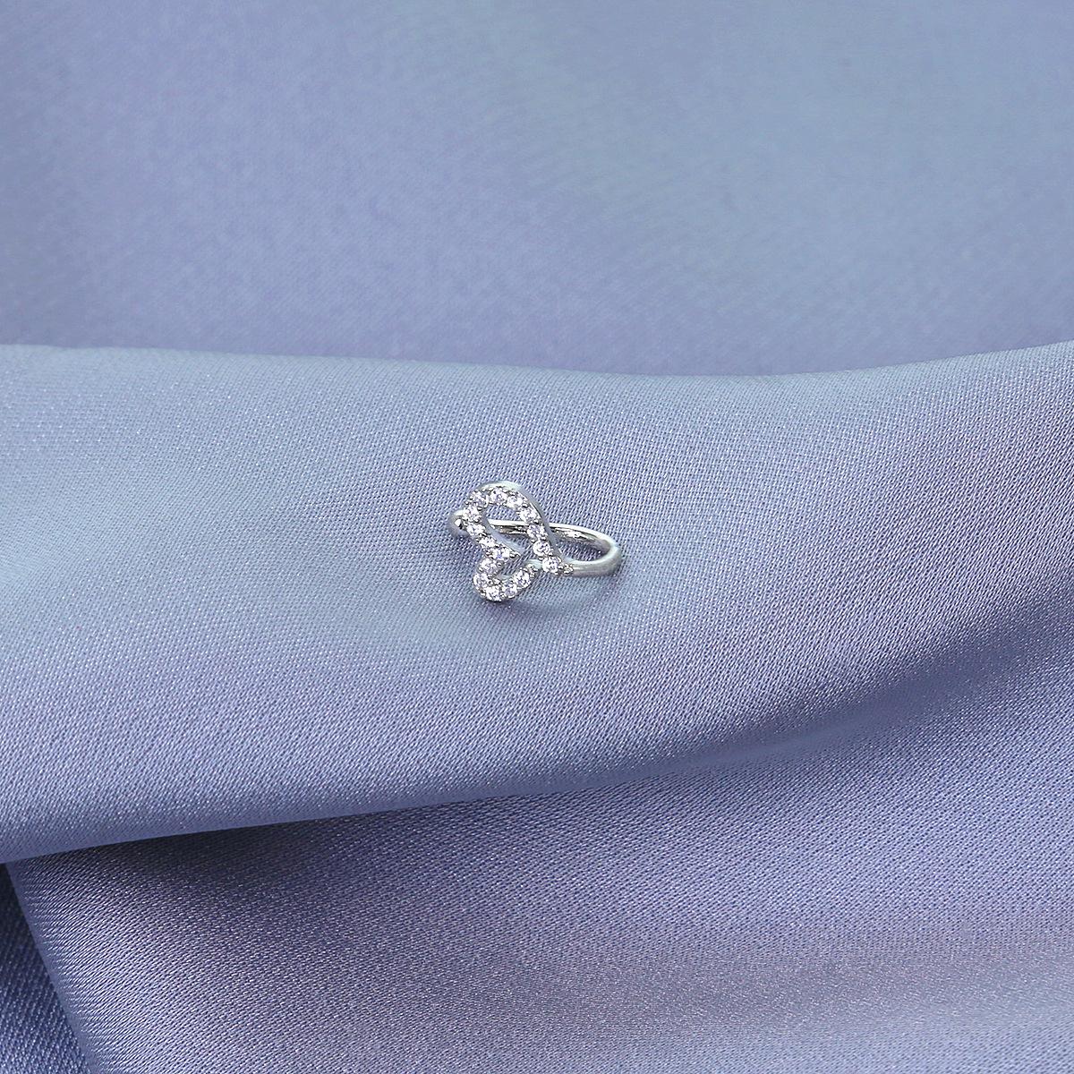 

Non-Perforated U-Shaped Nose Clip, Retro Cold Wind Bow Jewelry, Moon Octagram Diamond Nose Jewelry