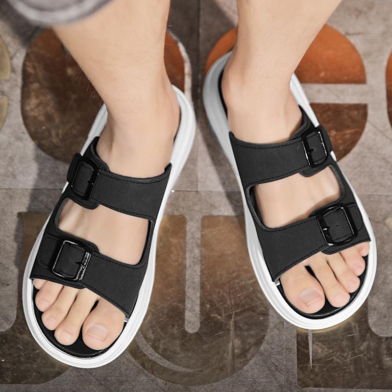 Fashion Summer Sandals Men Slippers Outdoor Beach Casual Shoes Zapatos De Hombre Indoor Durable Anti Slip Peep Toe New Flip Flop