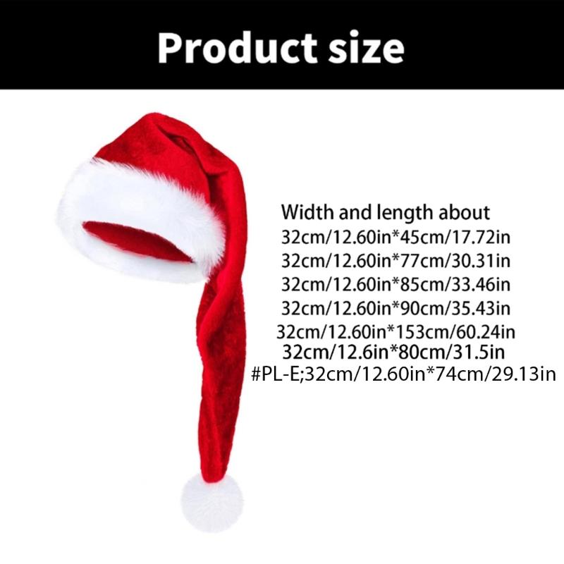 Adjustable Size Santa Hat Holiday Headwear Unisex Santa Hat Party Santa Hat for Holiday Parties and Celebrations