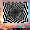 3D Vortex Illusion Cartoon Tapestry Wall Hanging Decoration Household Home Decor