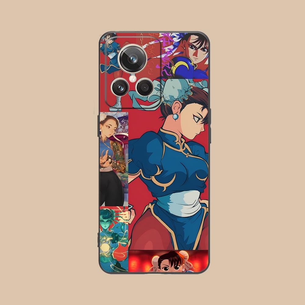 Street Fighter Chunli Phone Case for Realme 15 14 13 12 11 10 9 Pro Plus T i Lite 5G Colorful Printing Cover Luxury Pretty Cover