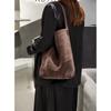 Wildleder Eimer Tasche Herbst und Winter Neu Merad Rindsleder Wildleder Matt Gruben Muster Tasche Große Kapazität Schulter Unterarm Damen Tasche