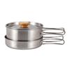 Ensemble de casseroles et poêles de camping en acier inoxydable pour l'extérieur, ensemble de casseroles et poêles polyvalentes, fournitures de camping