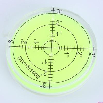 60mmx12mm PMMA Bubble Degree Mark Surface Level Round For Measuring Tool