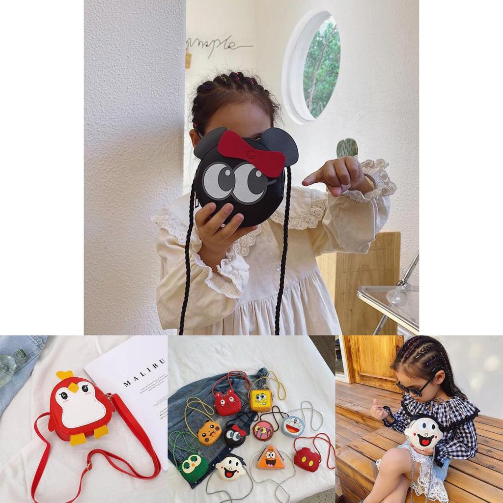 Adorable Cartoon Mini Pu Leather Coin Purse For Kids Unisex Summer 2023