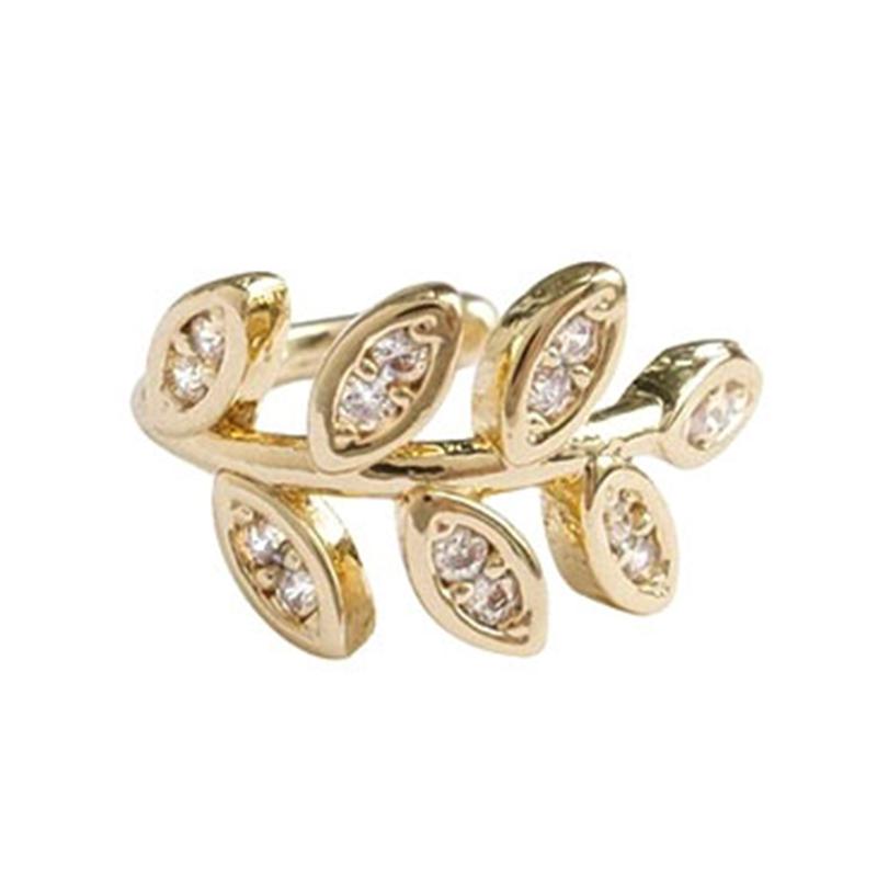 1 шт. Изысканные простые серьги-клипсы в виде листа, золотые, без прокола, серьги-клипсы