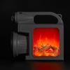 Simulated Flame Lantern Solar Rechargeable Searchlight Power Bank Function Portable Outdoor Camping Waterproof Emergency Light