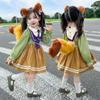 Girls' Nick Long Sleeve Dress for Spring/Autumn - Halloween Cosplay Costume Set for Little Girls