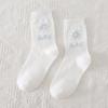 5/10 Pairs Women Double Layer Octagonal Flower Rabbit Wool Socks Autumn Winter Retro Coarse Knit Socks