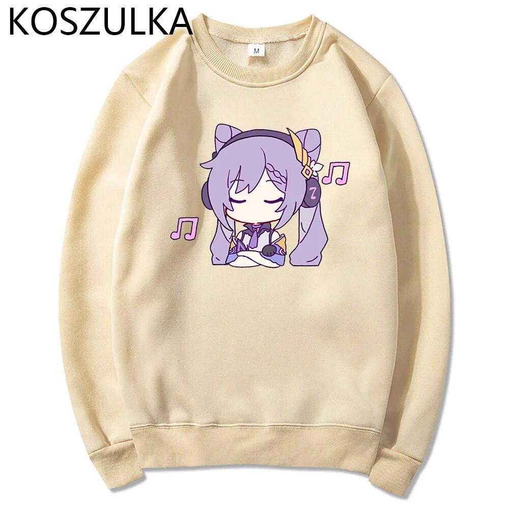 Hot Genshin Impact Hoodie Women Unisexga Harajuku Kawaii Keqing Hoodie Unisex Graphic Winter 2022 Game Sweatshirt Pullover Sudadera