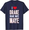 I Love Drake Maye - New England Fans Heart Supporter Unisex T-Shirt