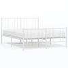VidaXL Cadre de lit métal avec tête de lit-pied de lit blanc 150x200cm 352549