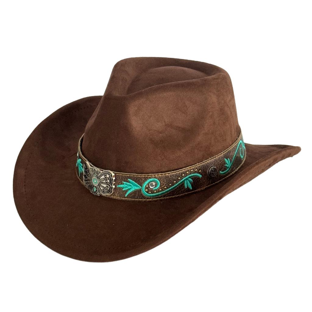 Hot-selling retro bull's head big-brimmed top hat, European and American suede western cowboy hat, men's temperament jazz hat