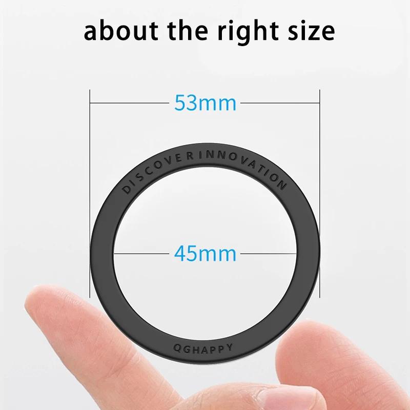 Magnetic Plate Ring For Magsafe Wireless Charger Iron Sheet Sticker Magnet Car Phone Holder For Apple iPhone 14 13 12 11 10