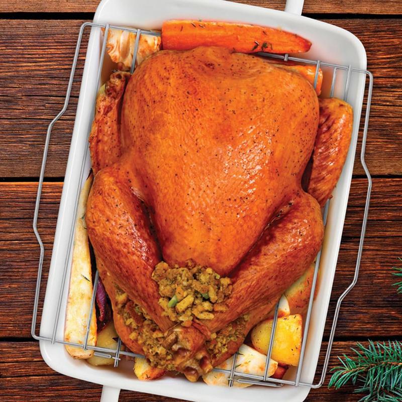 Turkey Roasting Rack, Universal Rib Roasting Rack, V-Shaped Rack For Grilling, Foldable Chicken Drumstick Holder