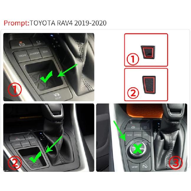 For Toyota RAV4      2024 2025 Anti-Slips Gate Slot Mat Accessories Rubber Cup Holder Non-Slips Car Sticker