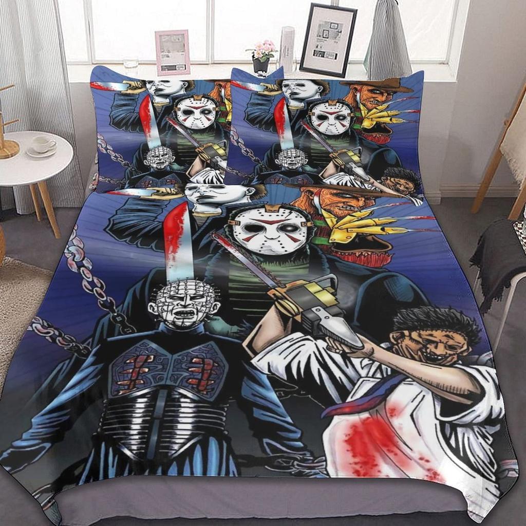 Horror Soft Comfortable Bedding Three-Piece Quilt Cover