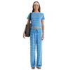 4th & Reckless Womens/Ladies Livia Striped Terrycloth Crew Neck Crop T-Shirt