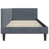 Corner Bed Frame with Headboard Dark Grey 80 Cm X 200 Cm Velvet