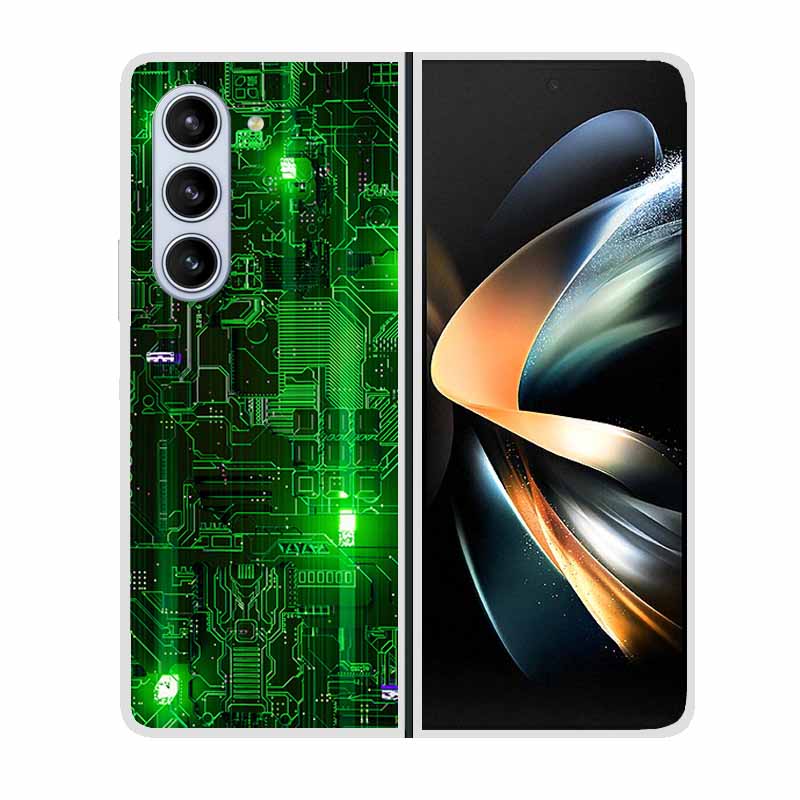 For Samsung Galaxy Fold 6 Case Cool Space Animal Clear Hard Phone Cases for Galaxy Z Fold6 5G 2024 Back Cover Zfold6 Shells Capa