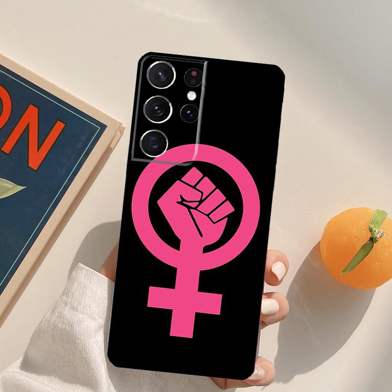 Feminist Fist Symbol Phone Case For Samsung Galaxy S25 S26 Ultra S20 S21 S22 S23 S24 Plus S10 S25 FE Back Cover