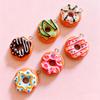 10Pcs Kawaii Colorful Doughnut Resin Charms, Bread Pendants for DIY Jewelry Making, Earrings, Necklaces & Keychains