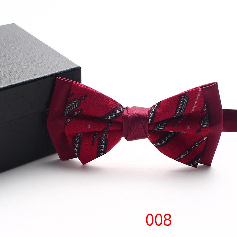 Shuangpin Men'S Bow Tie Business Trend Color Weaving Jacquard Suit Accessories Retro Bow Tie