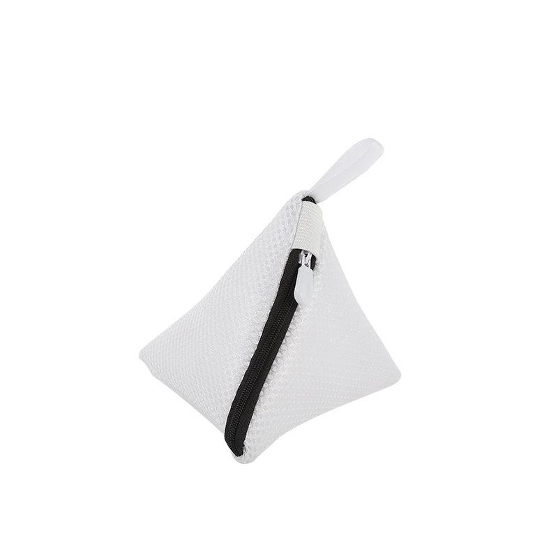 3pcs Zippered Mesh Laundry Bags Triangular Washing Machine Wash Pouch Small Socks Wash Bags Polyester Wash Pouches