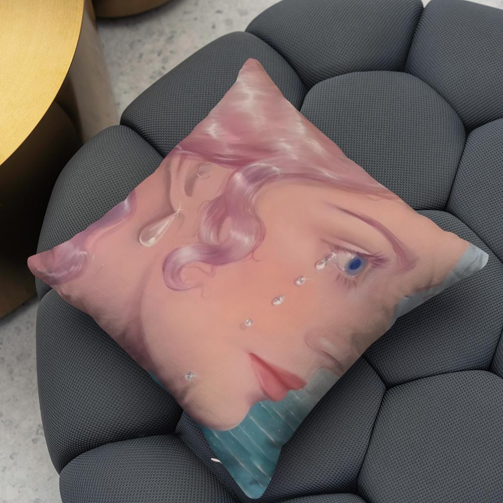 Works by Polish artist Monika Marchewka Cushion Cover Reversible Plush Pillow Cover – For car, sofa, bedroom, perfect as a gift.