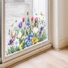 Painted Tulip Butterfly Leaves Static Cling Window Glass Door Sticker Home Decor