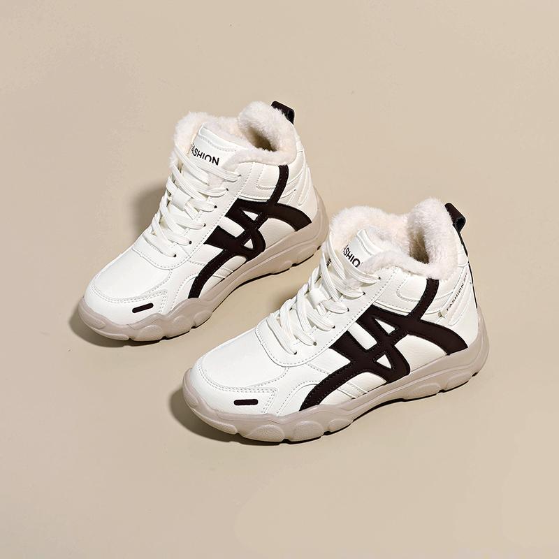 

TUINANLE Женские зимние ботильоны Новые повседневные спортивные утепленные ботинки Женские кроссовки на платформе с плюшевой подкладкой 35 коричневый