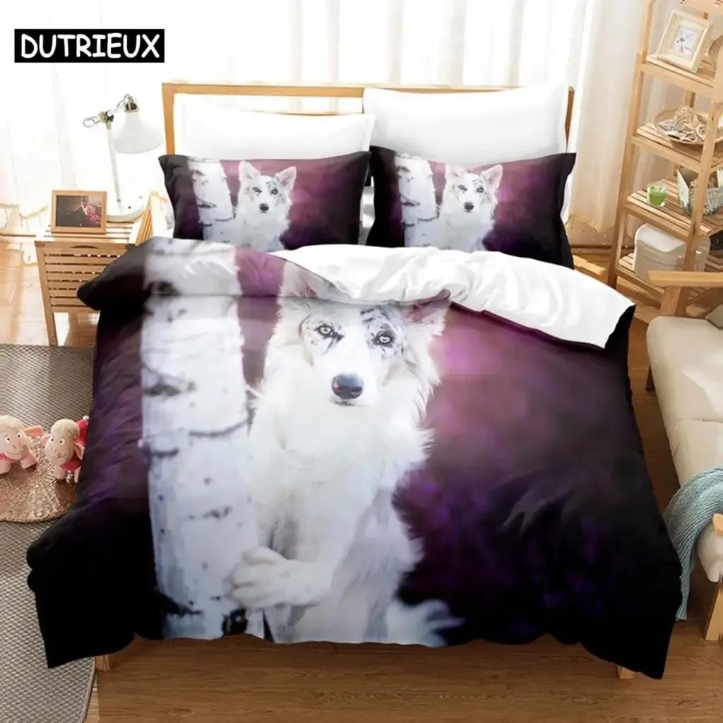 Kawai Kids Duvet Cover Set Double Bed 200X200 Queen Size Single Bedding Sets Dogs King Full Twin 3D Quilt Case Linen Pillowcase