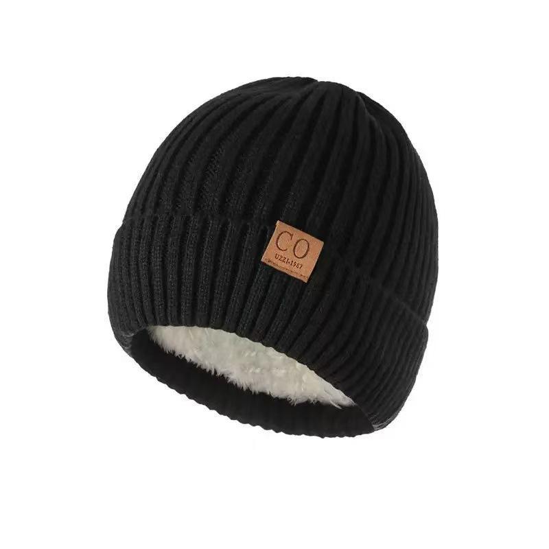 Outdoor Ski Hat Winter Thick Beanie Hat With Fleece Lined For Men Women Winter Solid Knitted Wool Skull Cap For Outdoor Use