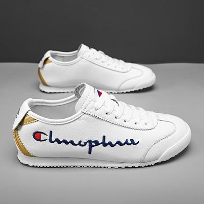 High Quality Leather Sneakers Man Classic Embroidery Designer Sneakers For Men Fashion White Lightweight Flat Men's Casual Shoes