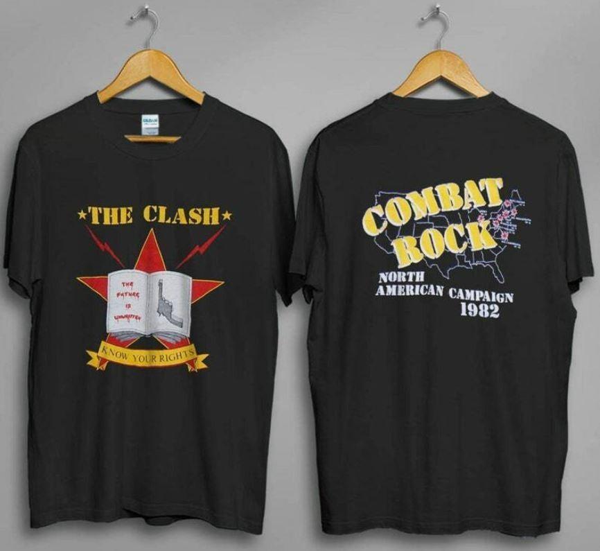 Tshirt THE CLASH concert tour Size USA Unisex 2 sided TShirt Unisex T-Shirt S