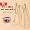 New Cloud Porcelain Blade Eyeliner Fine Ultra-Thin Slanted Head Colorful Eyeshadow Eyebrow Brush Sickle Brush Portable Eye Makeup Brush