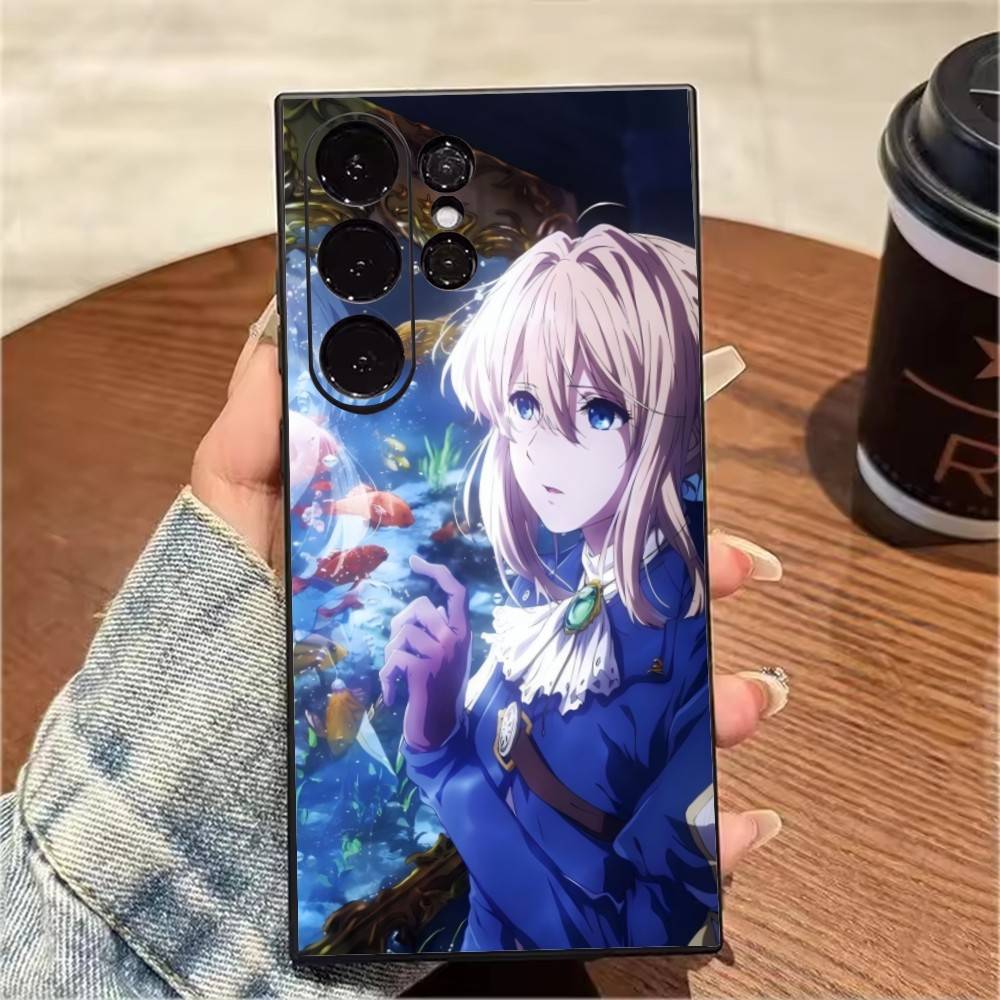 Auto Memory Doll V-Violet E-Evergarden Phone Case For Samsung S25,S24,S21,S22,S23,S20,Ultra,S26,Plus,Fe,Note,5G Black Cover