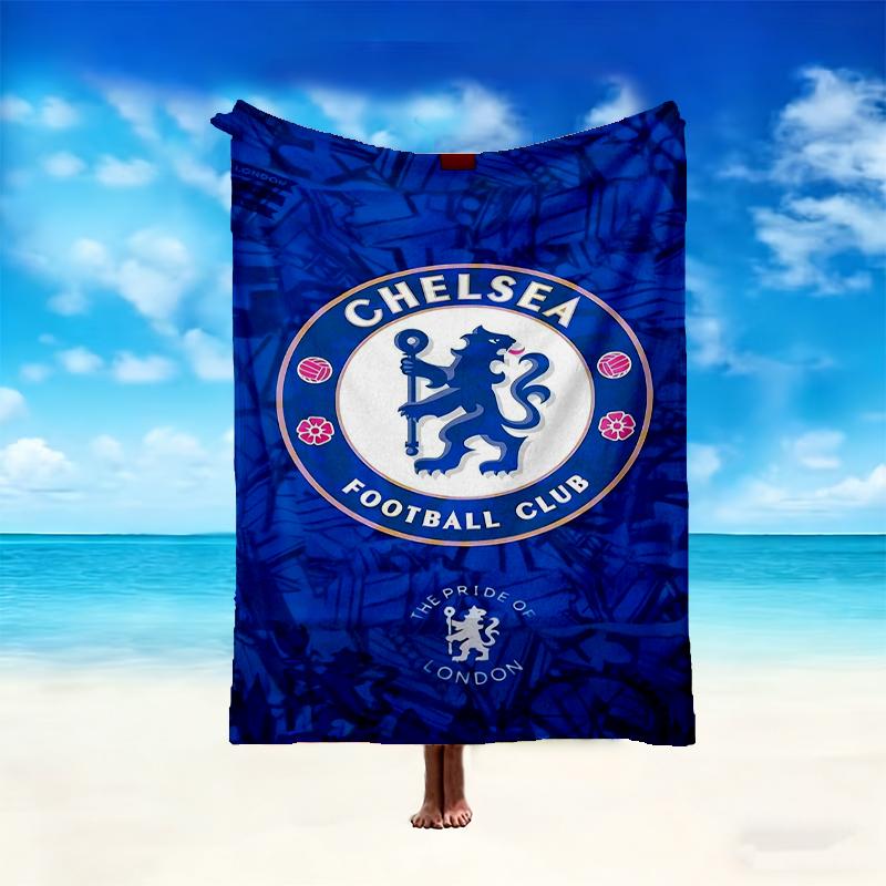 1pc Chelsea FC Blanket, Cozy Valentine's Day Blanket, Multi-functional Nap Blanket Available Throughout the Four Seasons