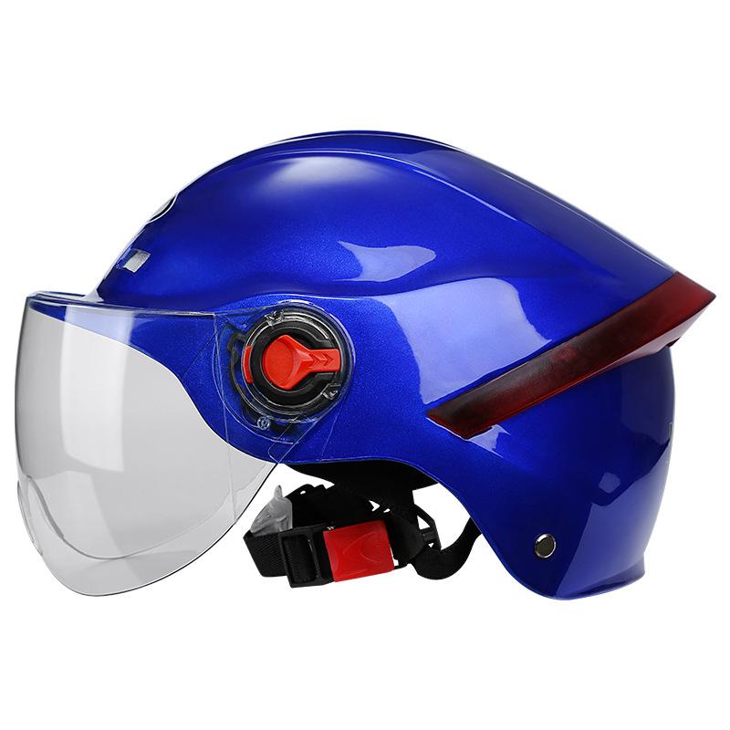 [Custom] Summer Half Helmet for Motorcycle/Electric Bike Unisex Safety with Sun-Protective Clear Visor 3C/DOT Certified