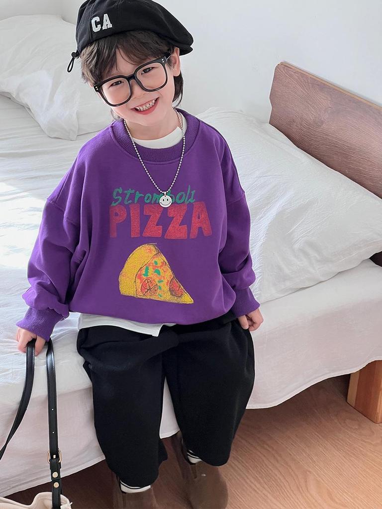 Boys' Trendy Korean Crew Neck Sweatshirt - Autumn & Spring Fashion
