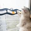 Cat Toy Cat Boredom Relief Toy Cat Track Ball Toy with Suction Cup for Boredom Relief Stress Reduction Wall Mount Hollow Wavy