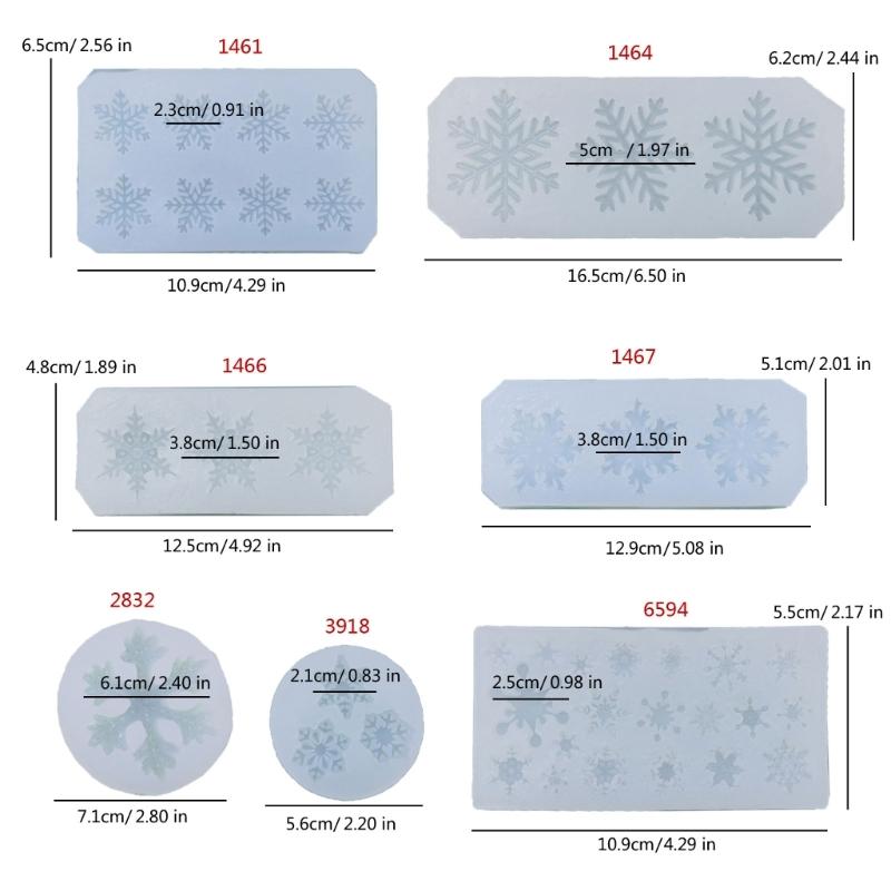 Snowflake Silicone Mold For Chocolate Baking Christmas Cake Decoration Reusable Food Safe Nonstick Design Mould