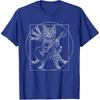 Rock Cat Guitar Music Funny Feline Rocker Design T-Shirt
