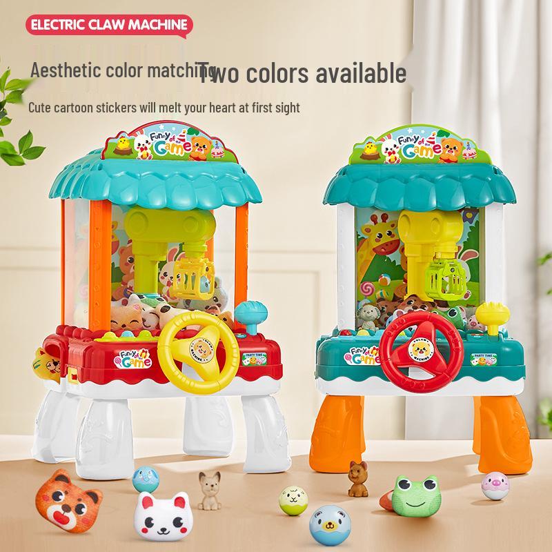 Educational Mini Claw Machine Toy with Lights & Music - Dual Power, Perfect Gift for Boys & Girls' Birthdays or Children's Day