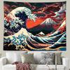 The Great Wave Tapestry: Classic, Vibrant, and Stunningly Detailed Wall Art for a Traditional Decor Statement