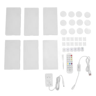 6 Sets WiFi RGB LED Wall Light Rectangle Shape 16 Million RGB Colors Splicing Pickup LED Home Wall