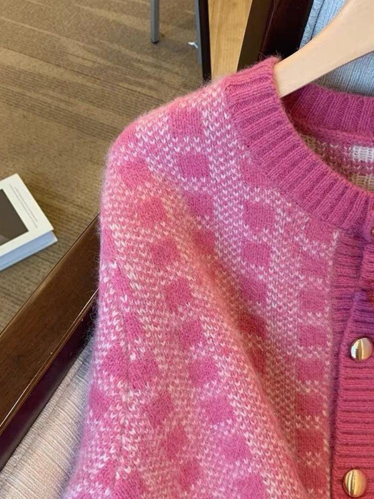 Femmes Cardigans roses pour l'automne et l'hiver décontracté Long tricoté Cardigan femmes pull manteau nouveaux Cardigans femme vêtements